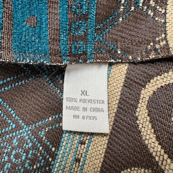 DRESSBARN JACKET TAPESTRY COLORFUL ABSTRACT FULL ZIP SIZE XL ART TO WEAR - Picture 6 of 11